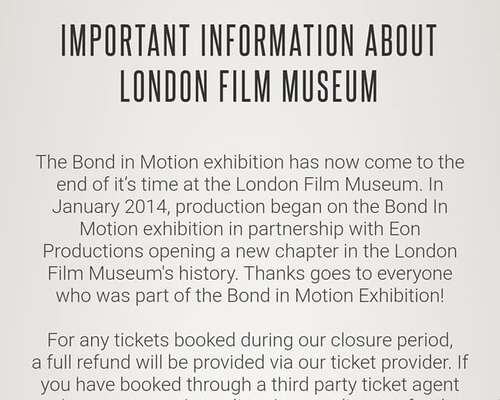 The Bond In Motion exhibition at the London F...