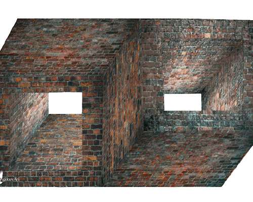 Optical illusion - brick wall