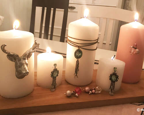 DIY: Kynttilänkoristelua ja kynttiläkoruja