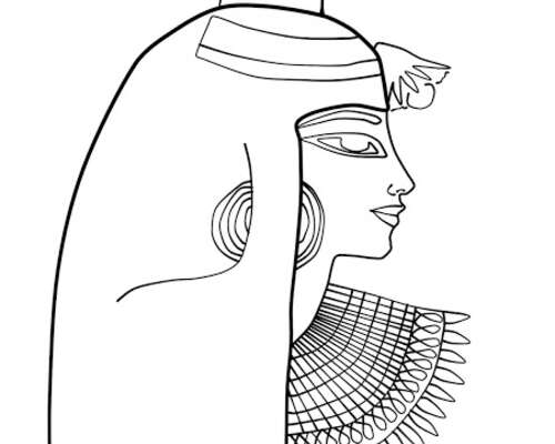 A portrait of a lady (a coloring page based o...