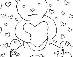 Valentine's Day (a coloring page / card) / Ys...
