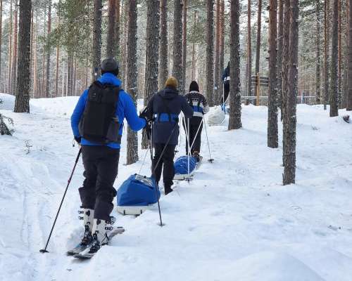 Rytöreissu hiihtäen Keski-Suomen risuisiin ja...