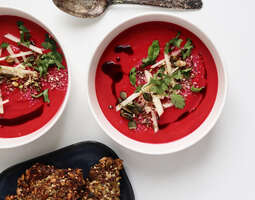Beetroot and Sweet Potato soup