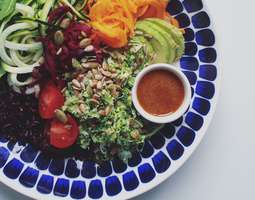 Black Rice Superfood Salad with Soy Cashew Dr...