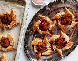 Butternut Squash and Harissa Christmas Pastries