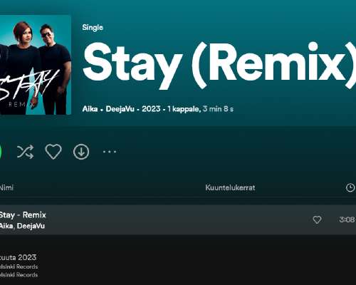 Aikakoneen Stay-kappaleesta uusi remix