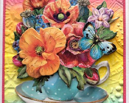 Värikkäitä 3D Kukkakortteja Äidille