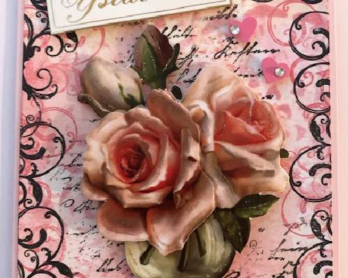 Ystävänpäiväkortteja - 3D ruusuja