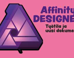 Affinity Designer työtila ja uusi dokumentti