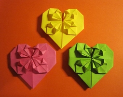 Origam sydämet