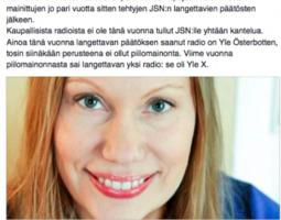 Kaupallisista radioista ja Ylestä, Sanna Ukko...