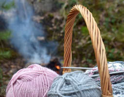 Lake, sauna and some knitting