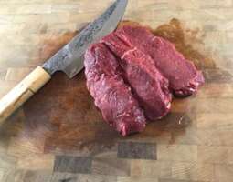 Moose Sirloin Steaks Grilled
