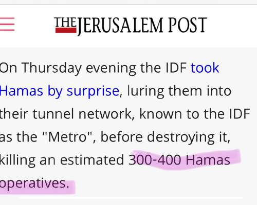 ”Metro” – ehkä IDF:n tehokkain isku Gazassa