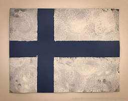 Suomen lippu töpöttämällä