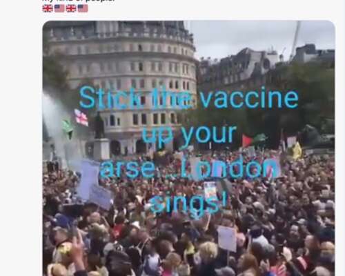 Terveisiä Lontoosta: Stick the vaccine up you...