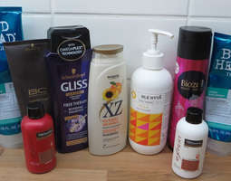 kosmetiikkajemmani: shampoot&hoitoaineet