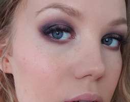 Violetti duochrome meikkiohje