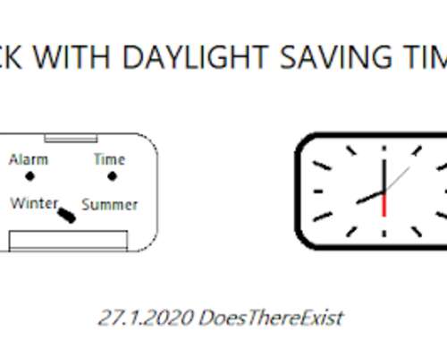 Alarm clock with daylight saving time switch
