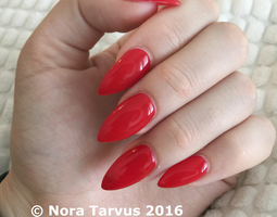 Nail Update – Red Acrylic Stilettos