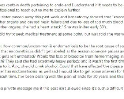 Jokainen endometrioosin aiheuttama kuolema on...