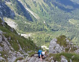 Climbing to Hoher Göll 2522m, Berchtesgaden, ...