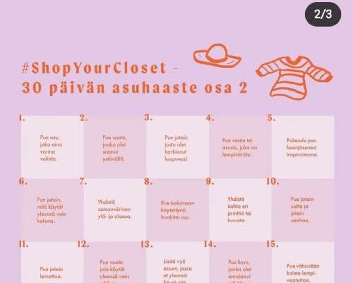 Shop Your Closet – 30 vrk asuhaaste osa 1 (Su...