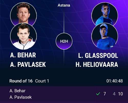 Astana ATP250 R16, Heliövaara/Glasspool – Beh...