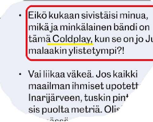 Erikoiset Lyhennelmät 18. - Coldplay