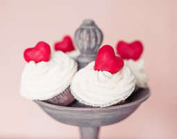 Ystävänpäivän red velvet cupcakes (gluteenito...