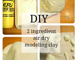 DIY easy air dry modeling clay without boiling