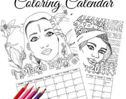 2017 Coloring Calendar Printable