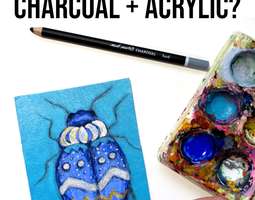 Acrylic Over Charcoal Mixed Media Painting Tips