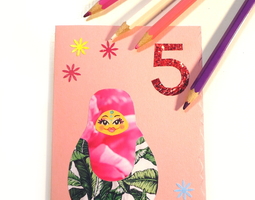 Matryohska Doll Birthday Card DIY