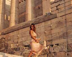 Upea akropolis auringonlaskussa