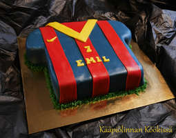 Pienen pojan FC Barcelona-kakku