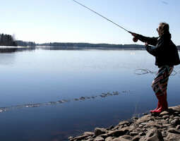 Zander Fishing from Shore