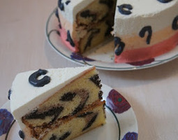 Leopardikakku (surprise inside cake)