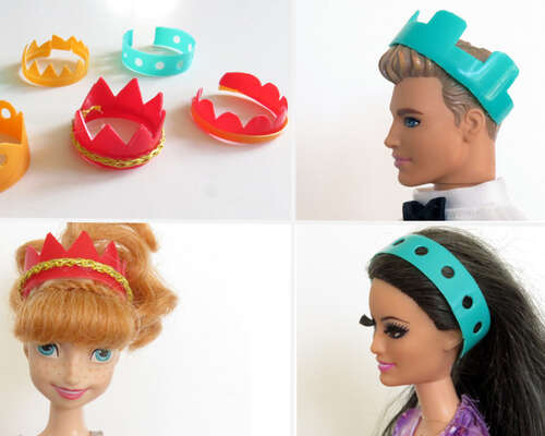Barbielle kruunu - virkaten tai muovisesta pä...
