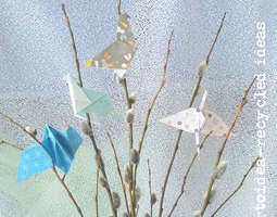 Virvon varvon origamit - Origami Easter willows