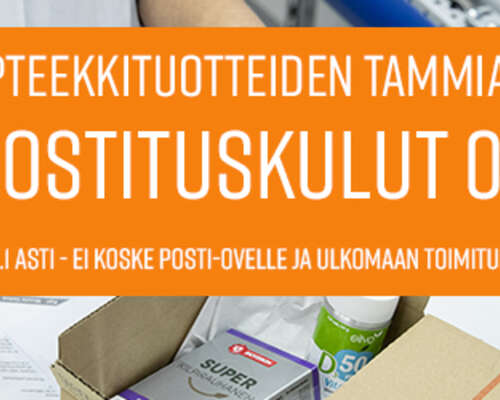Apteekkituotteet.fi ilmaiset toimituskulut 19...