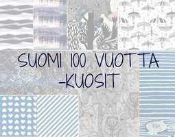 Suomi 100 -kuosit koosteena
