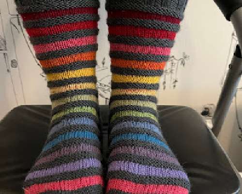 Painting rainbows socks