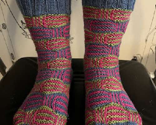 Striped Tiles socks