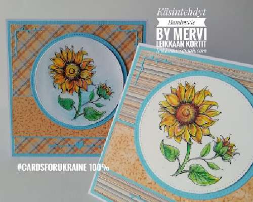 Auringonkukkakortit / Sunflower Cards for Ukraine