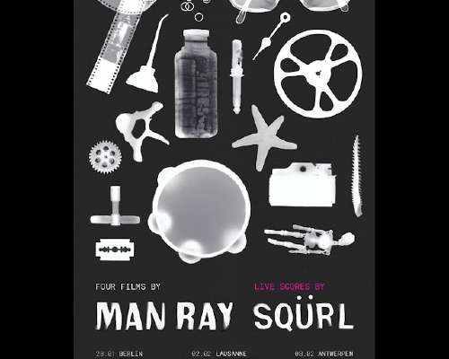 Man Rayn lyhytelokuvia Sqürlin livemusiikilla