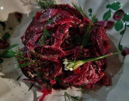 Roasted beetroot with yoghurt and preserved l...