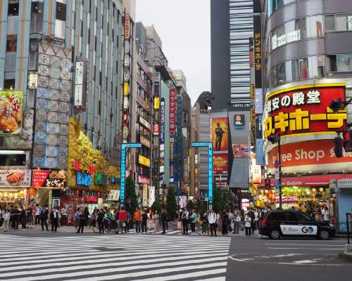 Tokion nähtävyyksiä ja kaupunginosia kiertämä...