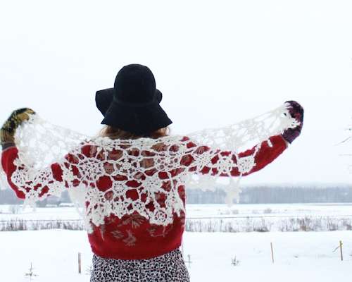 Lumihiutalehuivi / Snowflake-a-day shawl