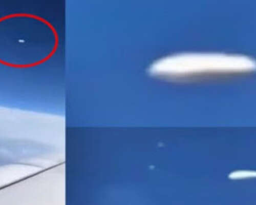 Matkustaja kuvaa lennolla UFOn